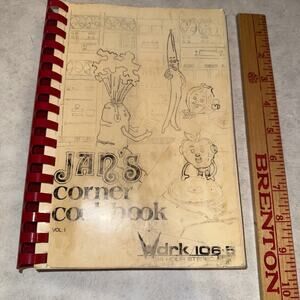 Jan's Corner Cookbook Vintage WDRK 106.5 Greenville Ohio Radio 1980 292pg
